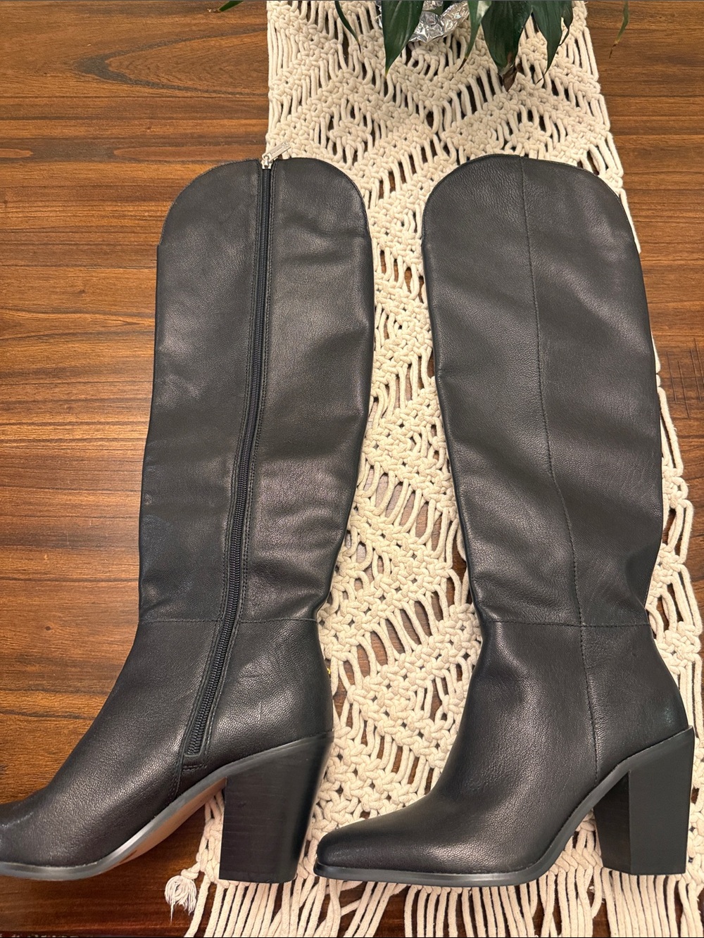Jessica Simpson Black Over-the-Knee Block Heel Boots